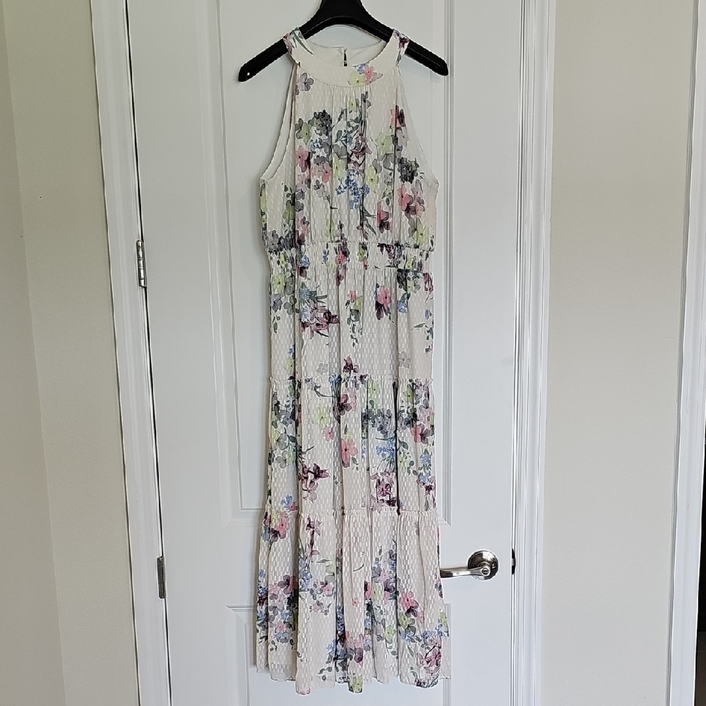 Ted Baker Cream Halter Sundress Maxi